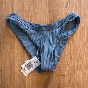L*Space Blue Ribbed Bikini Bottom